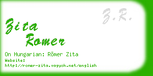 zita romer business card
