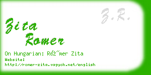 zita romer business card